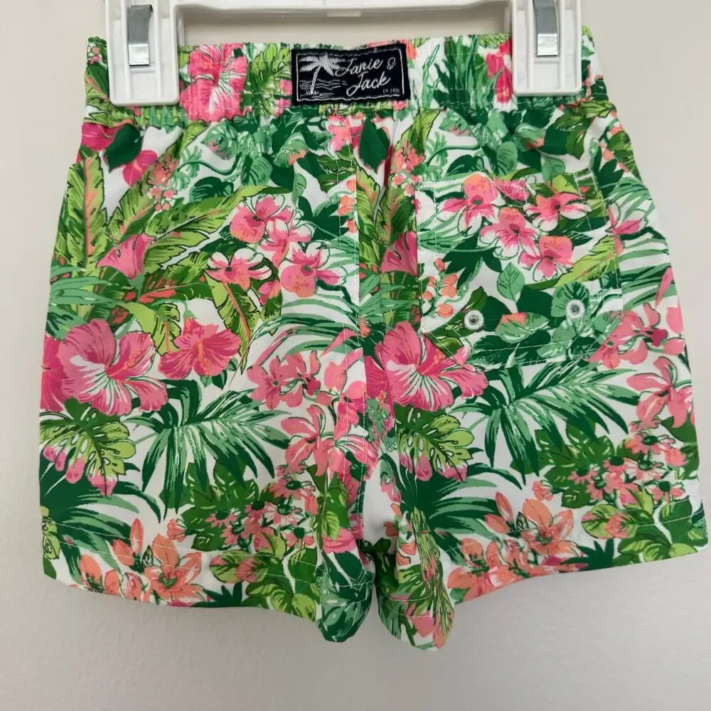 Janie and Jack Recycled Tropical Floral Swim Trunk